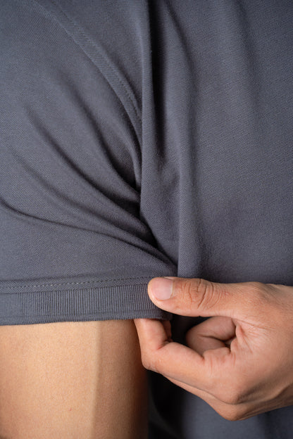 Buttonaire Polo Laurel Stretch - Carbon Grey