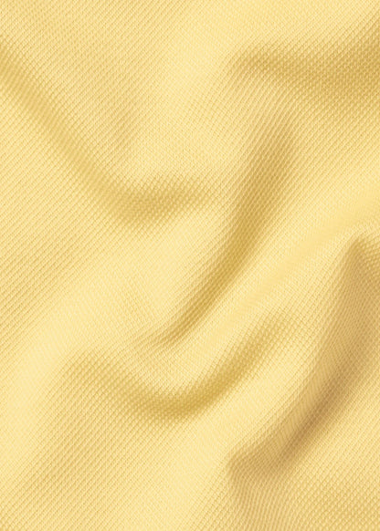 M Emblem Stretch Polo Tipping Collar (Lemon)