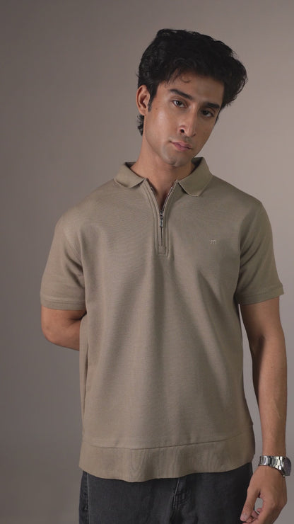 Artisan Zip Knit – Sandstone