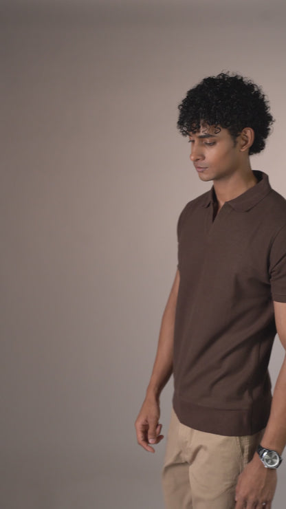 The Artisan V-Knit | Mocha Brown
